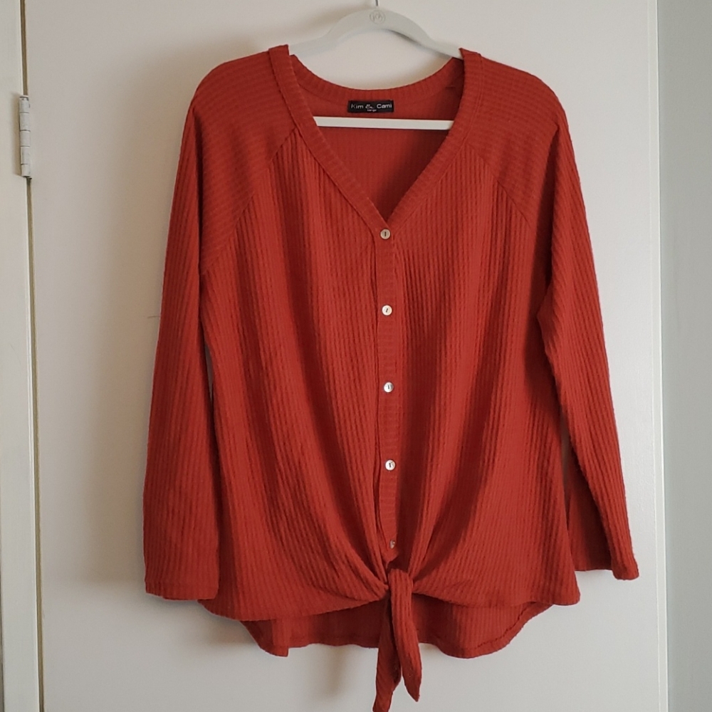 Tie-front Blouse